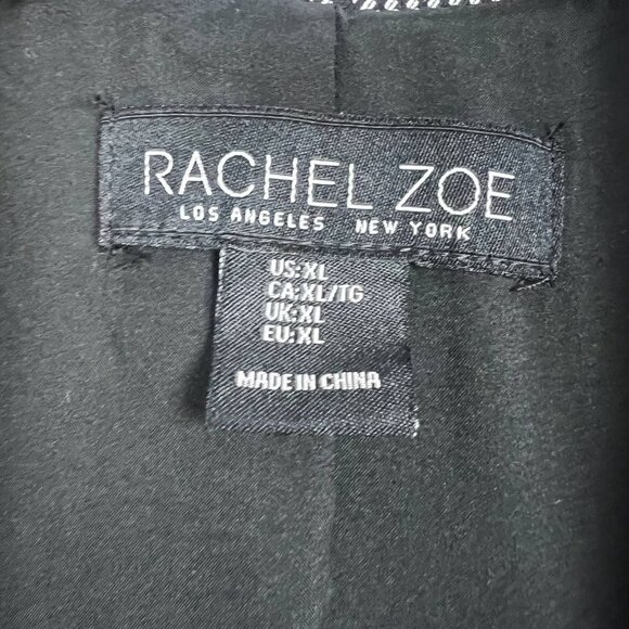 Rachel Zoe oversized houndstooth open front blazer menswear stretch - Picture 6 of 8